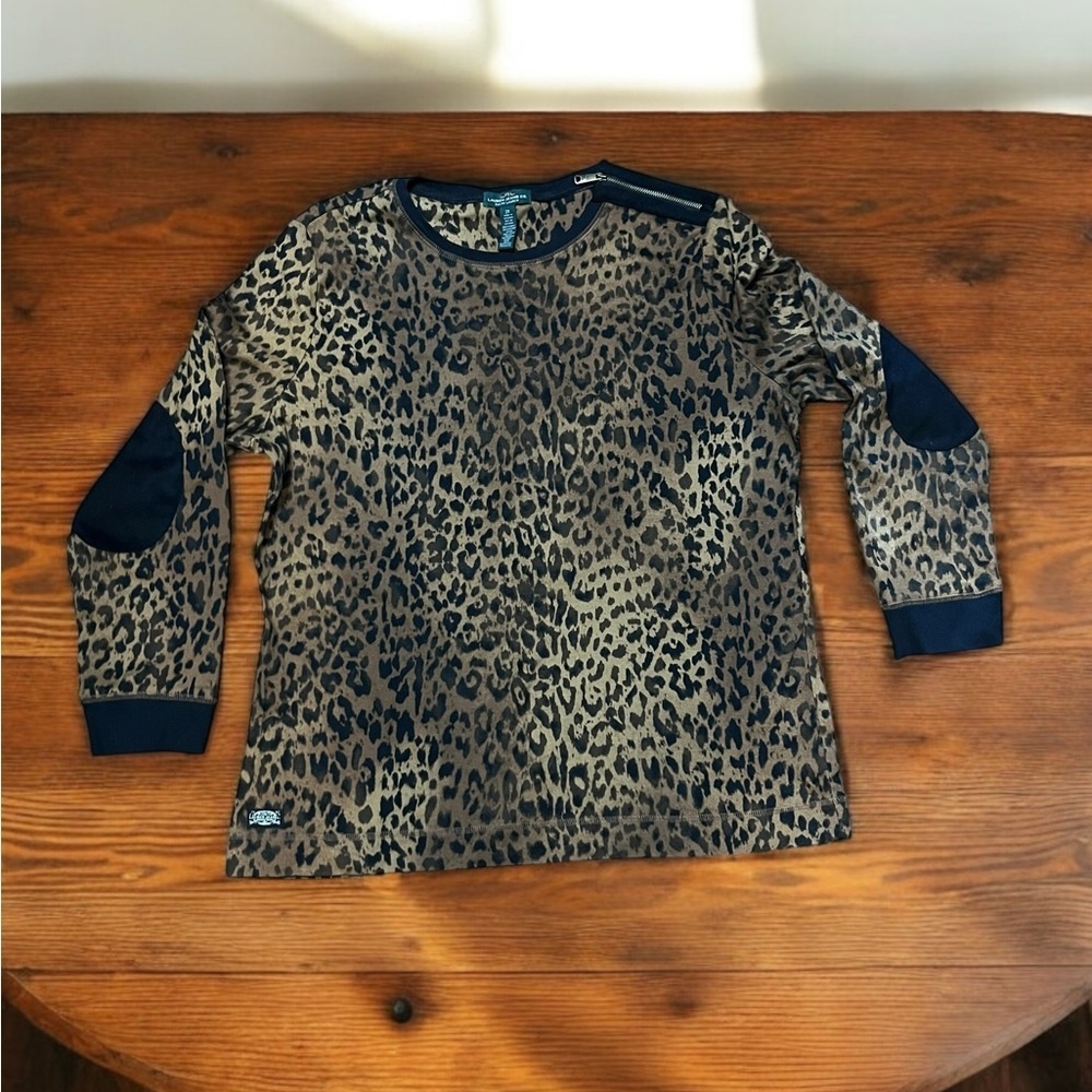 3/$30  Leopard Print Long Sleeve Shirt